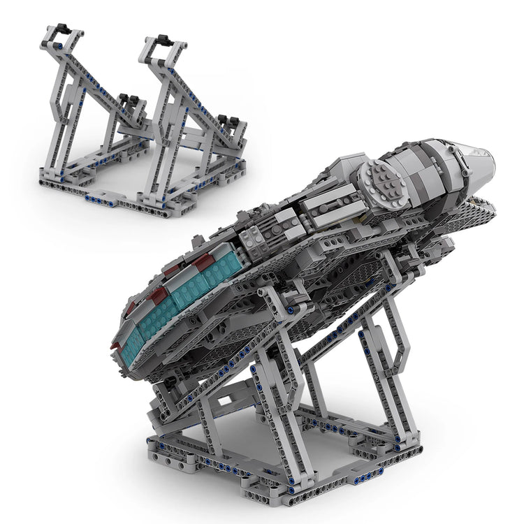 LEGO® display stand showcasing a Lego set model, designed for stability and optimal viewing angles