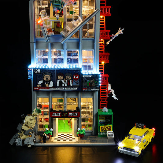 LED light kit for LEGO® Daily Bugle (76178) close up bottom