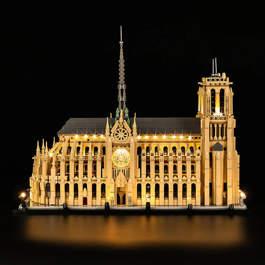 Light kit LEGO® Notre-Dame de Paris (21061) front angle