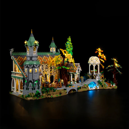 light kit LEGO Rivendell (10316) side view