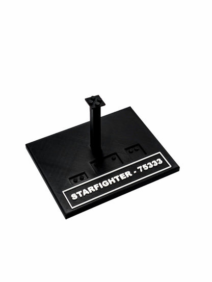 Black display stand for LEGO® Star Wars Obi-Wan Kenobi Jedi Starfighter 75333, alternate view