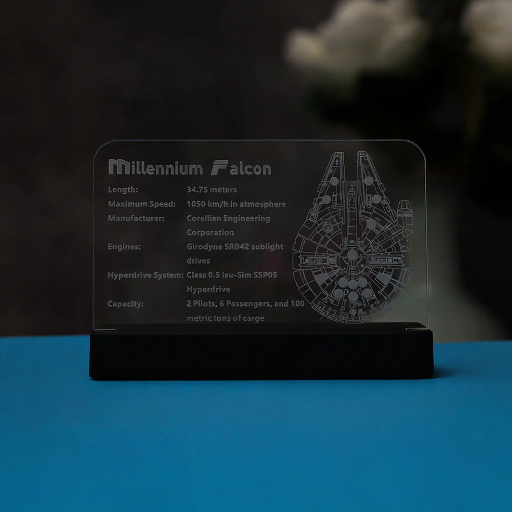 LED Nameplate for LEGO® Millennium Falcon Sets (75192/75257)