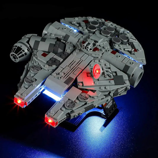 Millenium Falcon LEGO LED Light Kit front dark
