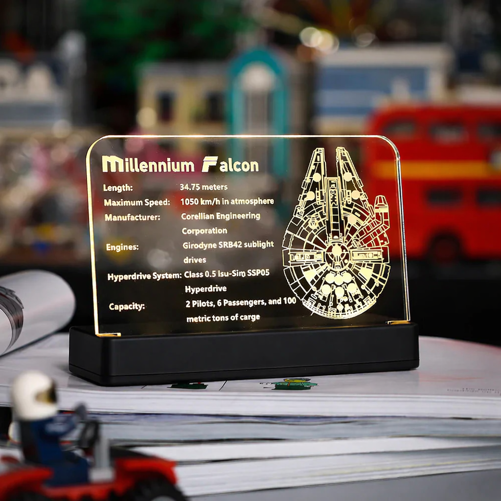 LED Nameplate for LEGO® Millennium Falcon Sets (75192/75257)